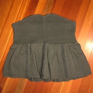 American Eagle Peplum Tube Top L